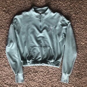 Gymshark Mint Cropped Sweatshirt